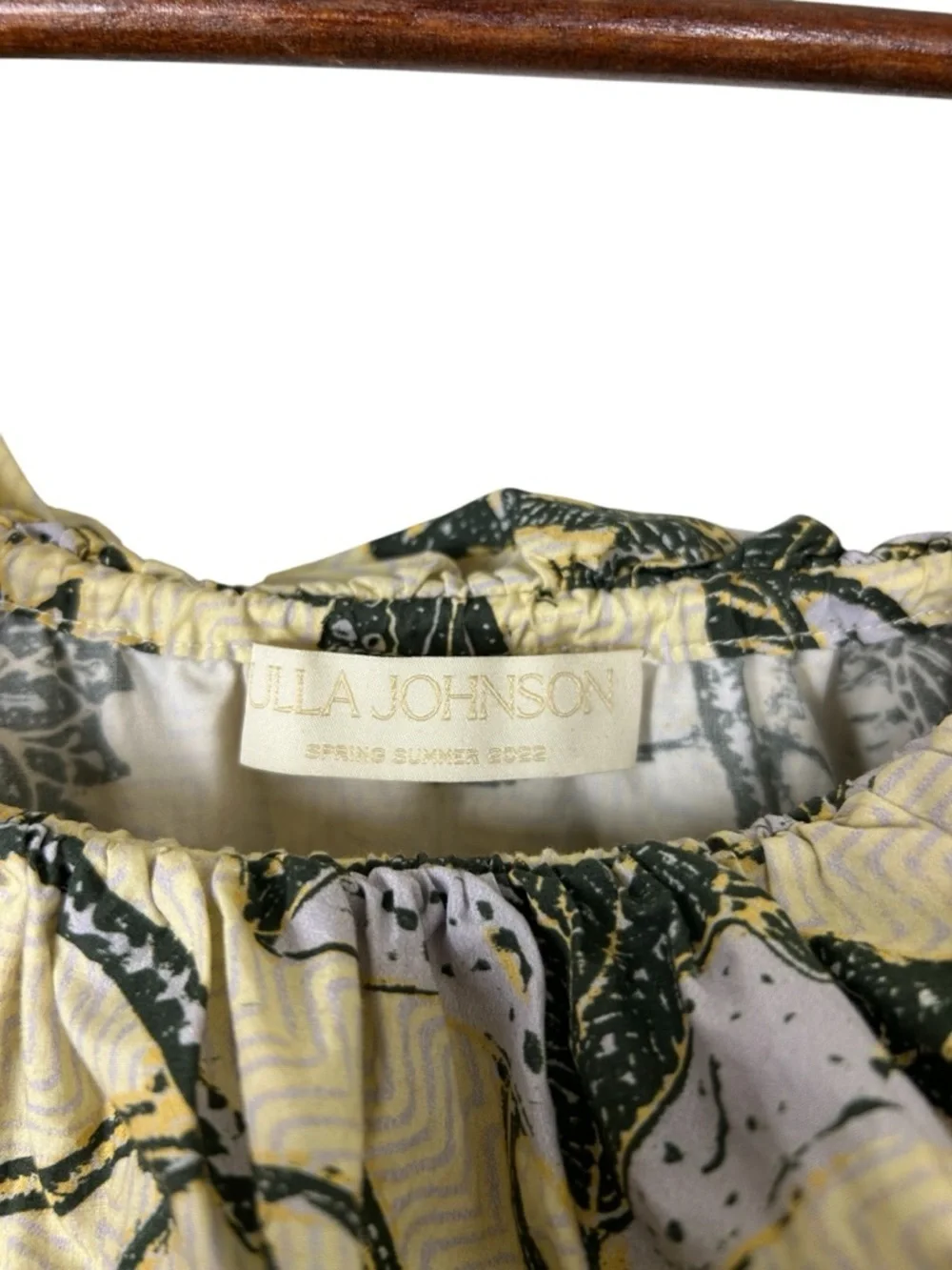 Ulla Johnson Yellow Floral Butterfly Midi Dress Sz 2 Boho Cotton Belted - Picture 8 of 11